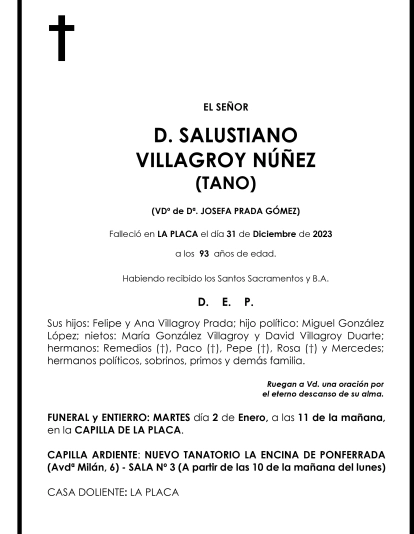SALUSTIANO VILLAGROY NÚÑEZ (TANO)