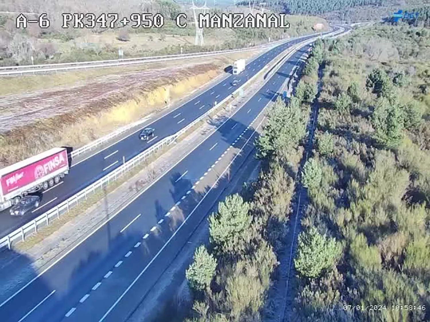 A6 a la altura del Manzanal