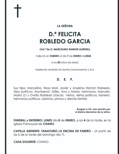 FELICITA ROBLEDO GARCIA