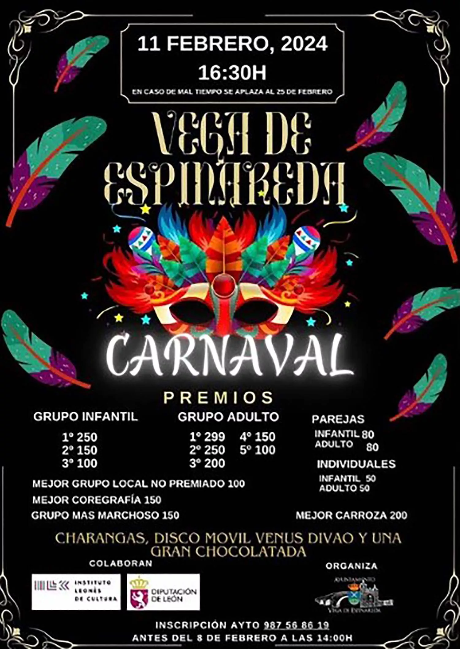 Cartel Carnaval Vega de Espinareda 2024 