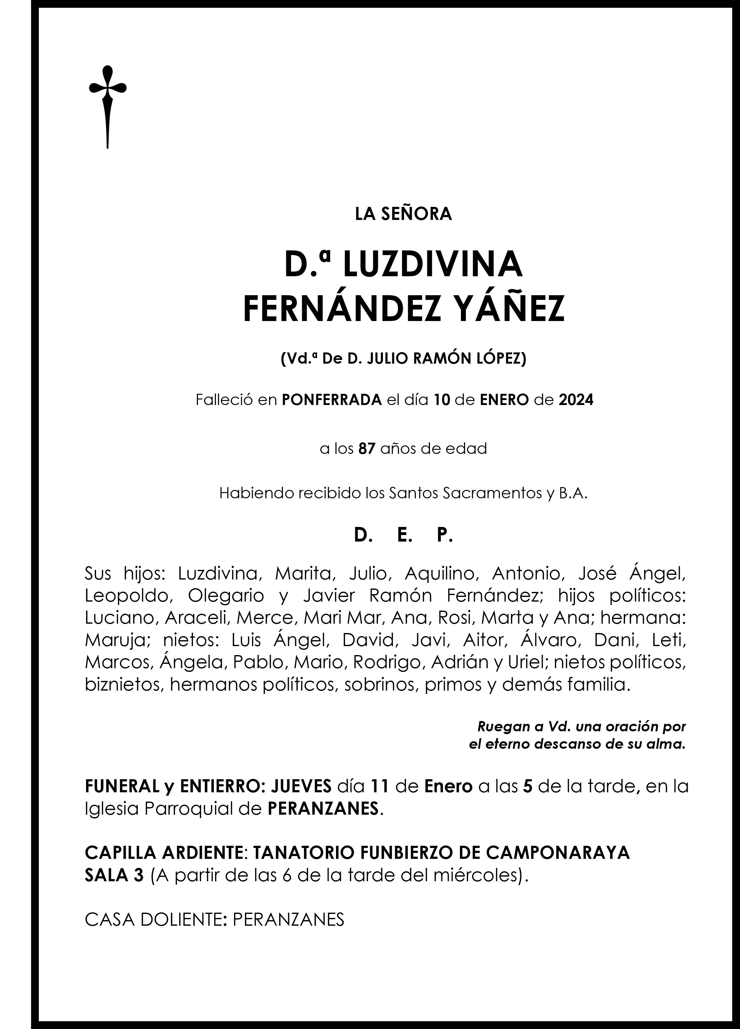 LUZDIVINA FERNANDEZ YAÑEZ LUZDIVINA FERNANDEZ YAÑEZ