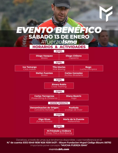 Evento benéfico en favor del policía Isma de la mano de Mamba BFC Evento benéfico en favor del policía Isma de la mano de Mamba BFC