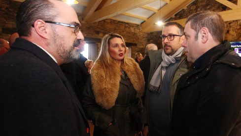  Los concejales de VOX charlaron con Iván Alonso y Marco Morala en un acto este lunes (César Sánchez / Agencia ICAL)