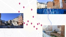 Solares vacíos en el centro de Ponferrada 