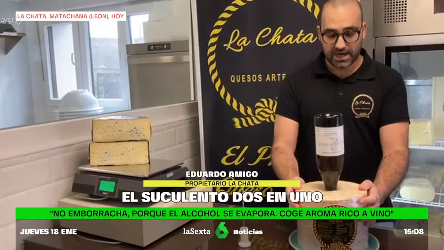 La Sexta destaca el queso con godello dentro de Matachana: "un producto muy demandado"