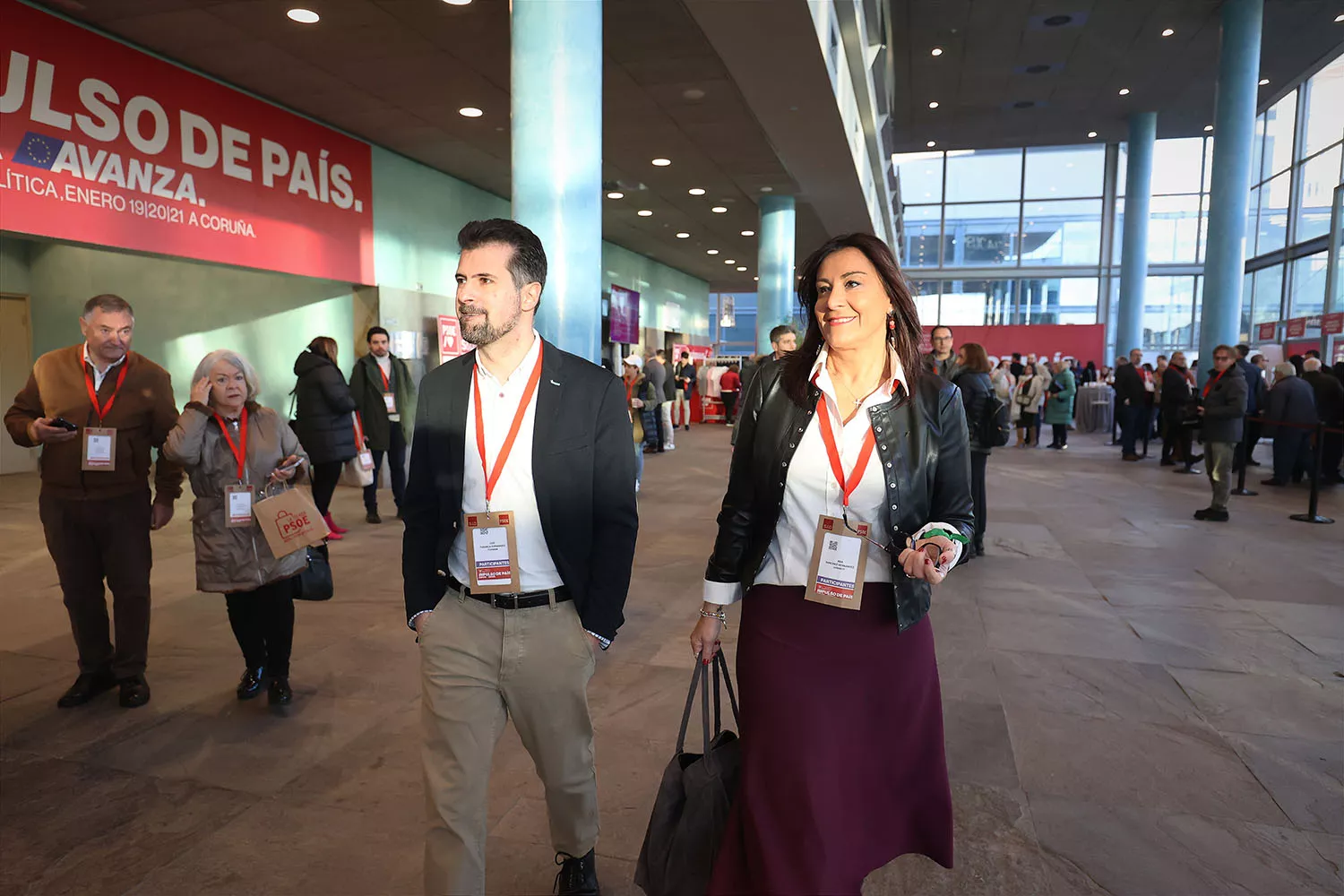 Luis Tudanca y Ana Sánchez participan en la Convención Política del PSOE 'Impulso de país', celebrada en A Coruña