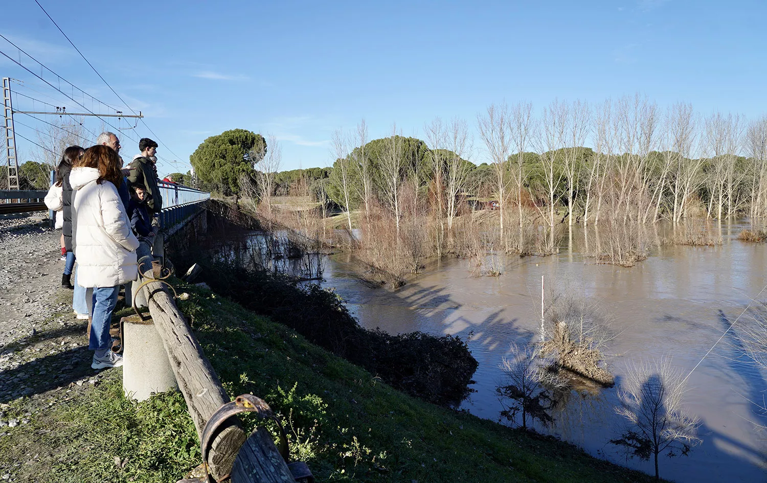 Desbordamiento río Cega en Viana (Valladolid)