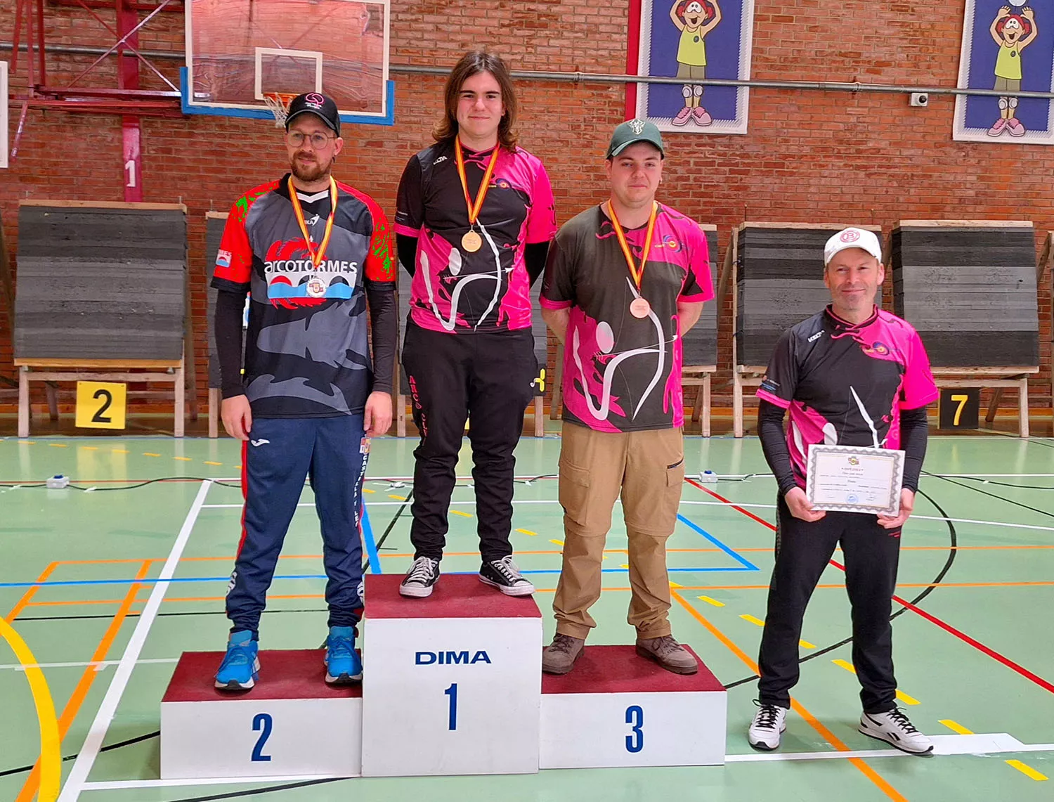 Podium senior Campeonato Tiro con Arco de CyL Podium senior Campeonato Tiro con Arco de CyL