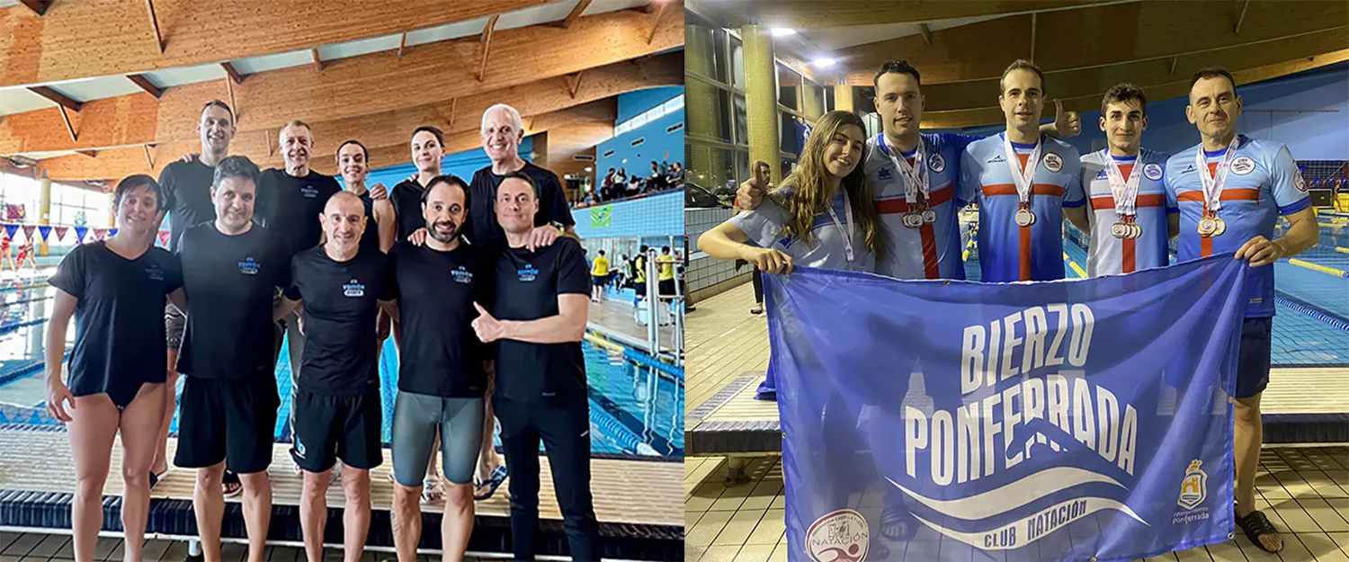 El Bierzo 'brilla' en el Campeonato de natación de Castilla y León con 45 medallas