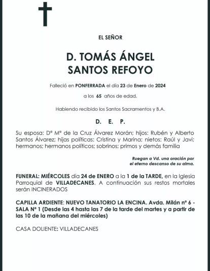 TOMAS ANGEL SANTOS REFOYO