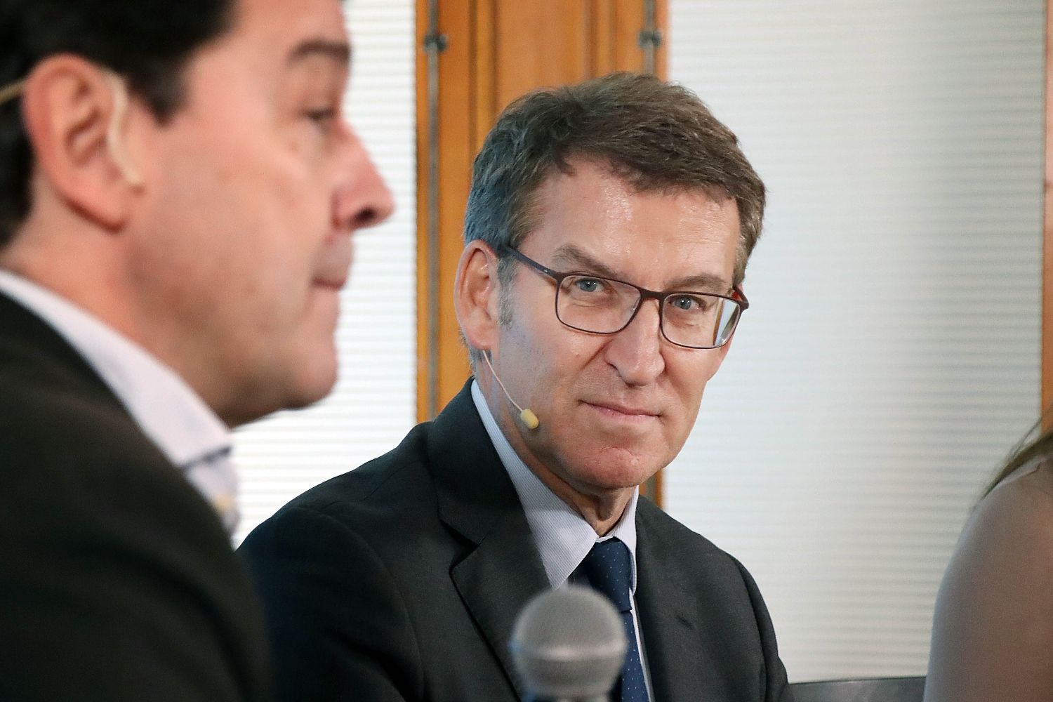 Feijoo y Mañueco mantienen un coloquio sobre la educación | Peio García / ICAL. Feijoo y Mañueco mantienen un coloquio sobre la educación | Peio García / ICAL.