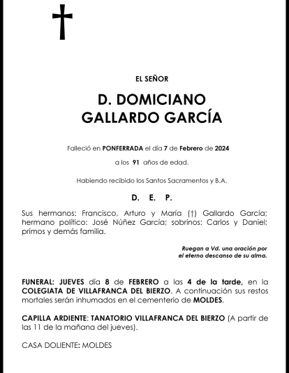 DOMICIANO GALLARDO GARCÍA