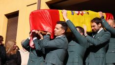 Funeral de David Pérez, uno de los Guardias Civiles que fue asesinado en Barbate (Cádiz)