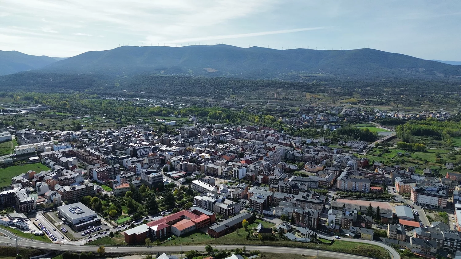 Bembibre a vista de dron