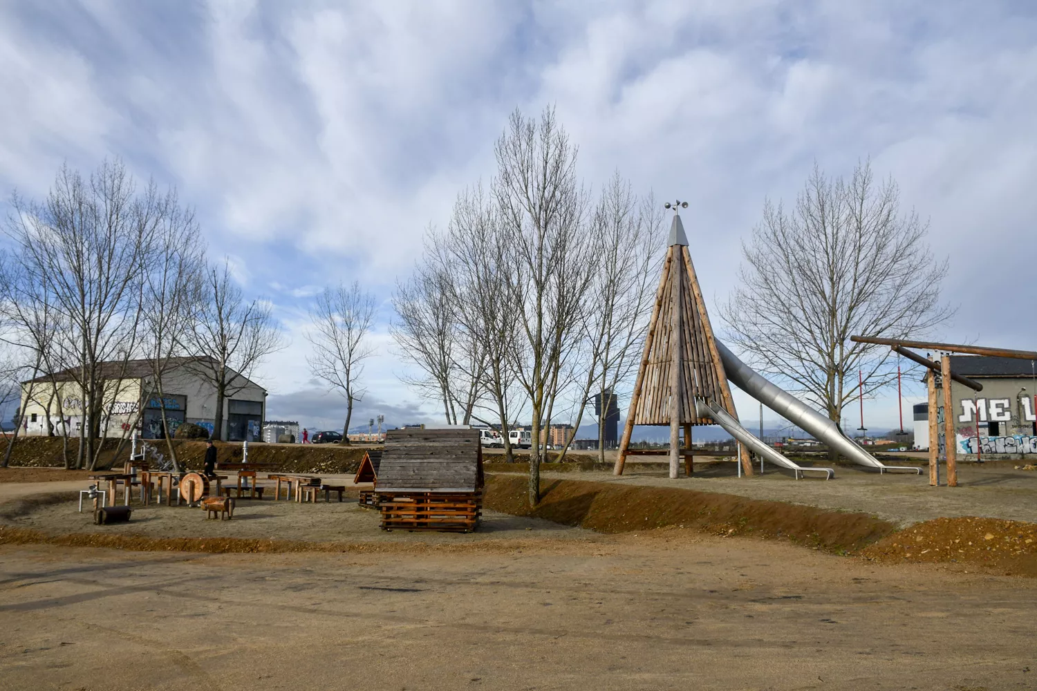 Zona de juegos de madera de Ponferrada