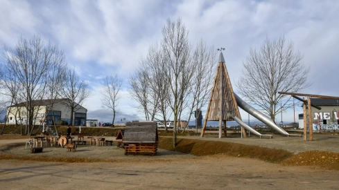 Zona de juegos de madera de Ponferrada