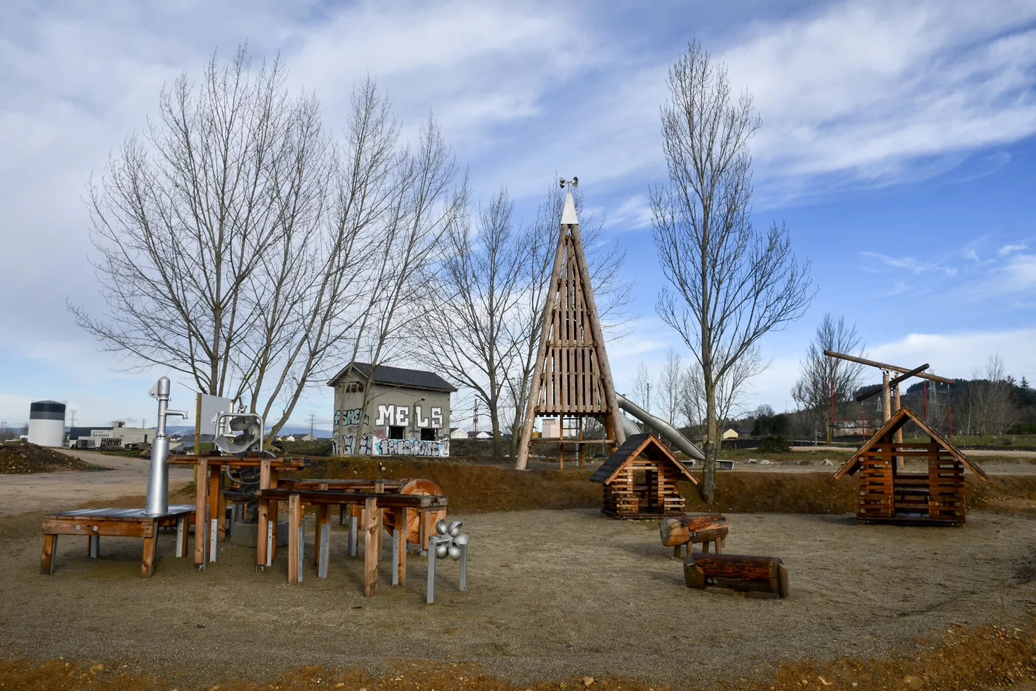 Zona de juegos de madera de Ponferrada