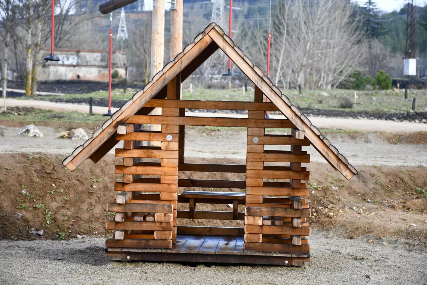 Zona de juegos de madera de Ponferrada