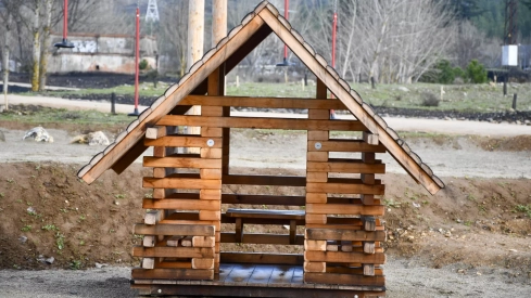 Zona de juegos de madera de Ponferrada