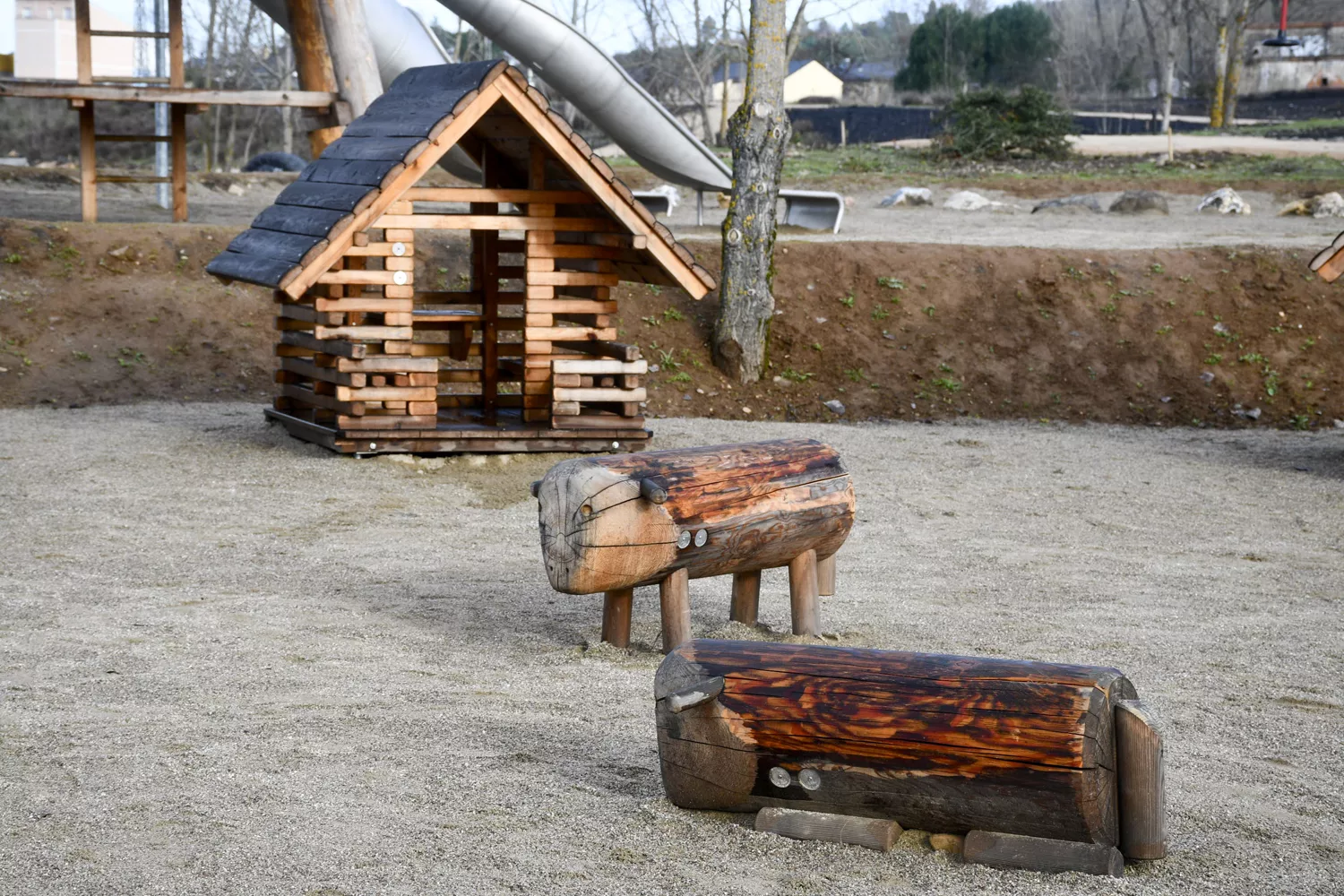 Zona de juegos de madera de Ponferrada