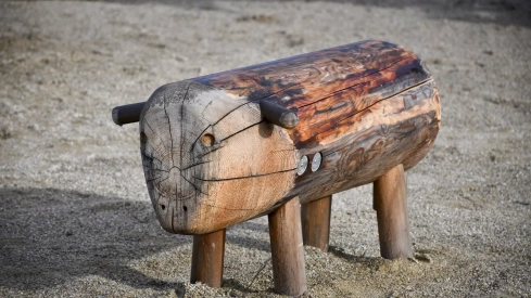 Zona de juegos de madera de Ponferrada