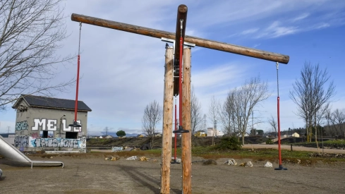 Zona de juegos de madera de Ponferrada