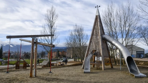 Zona de juegos de madera de Ponferrada