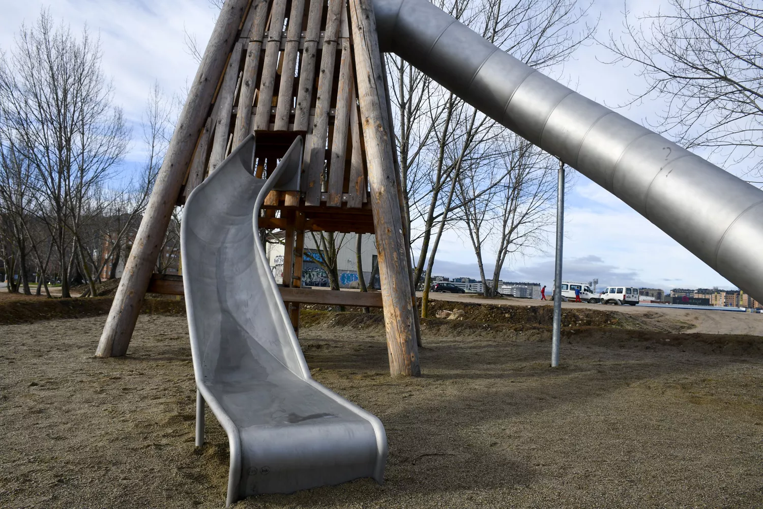 Zona de juegos de madera de Ponferrada