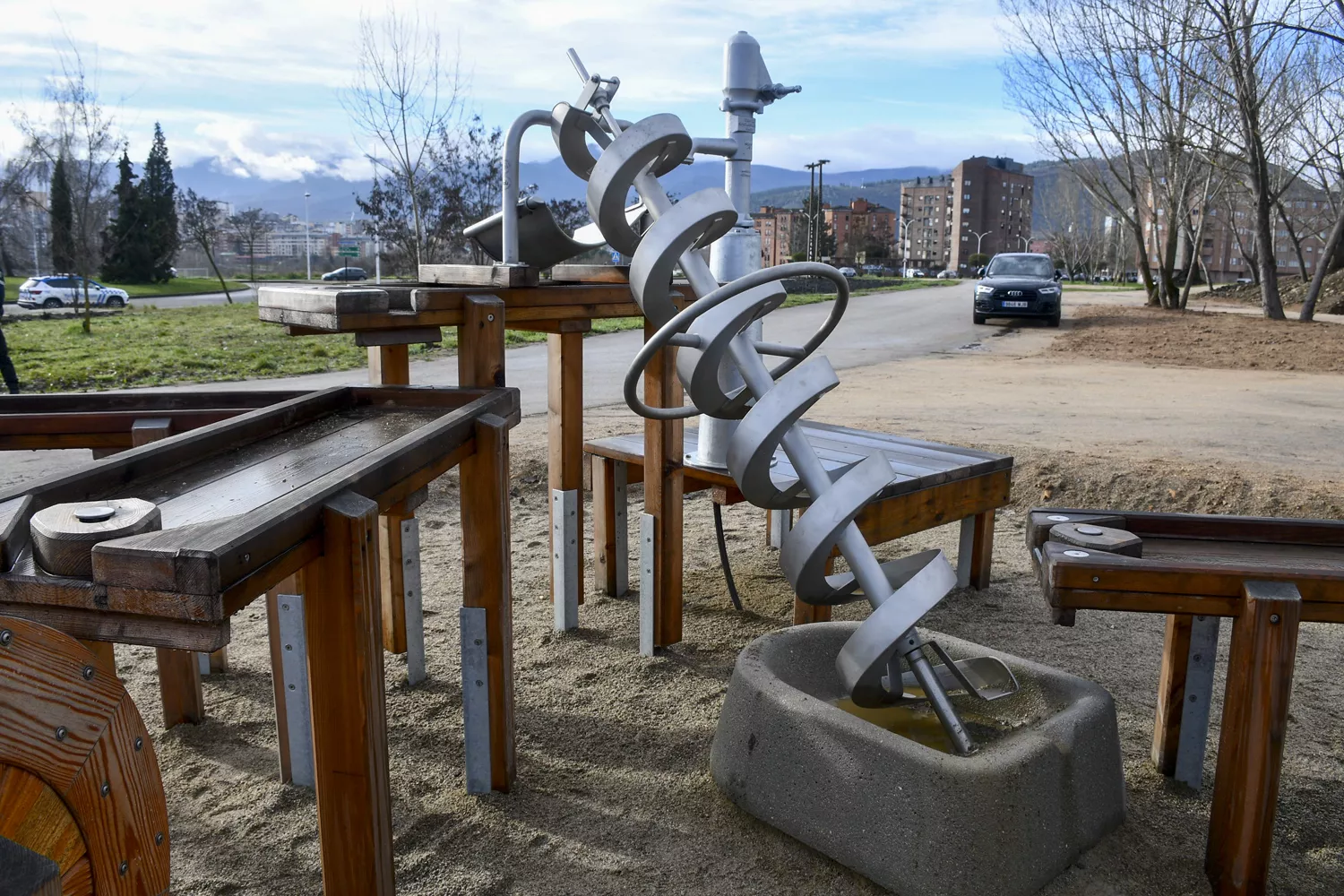 Zona de juegos de madera de Ponferrada