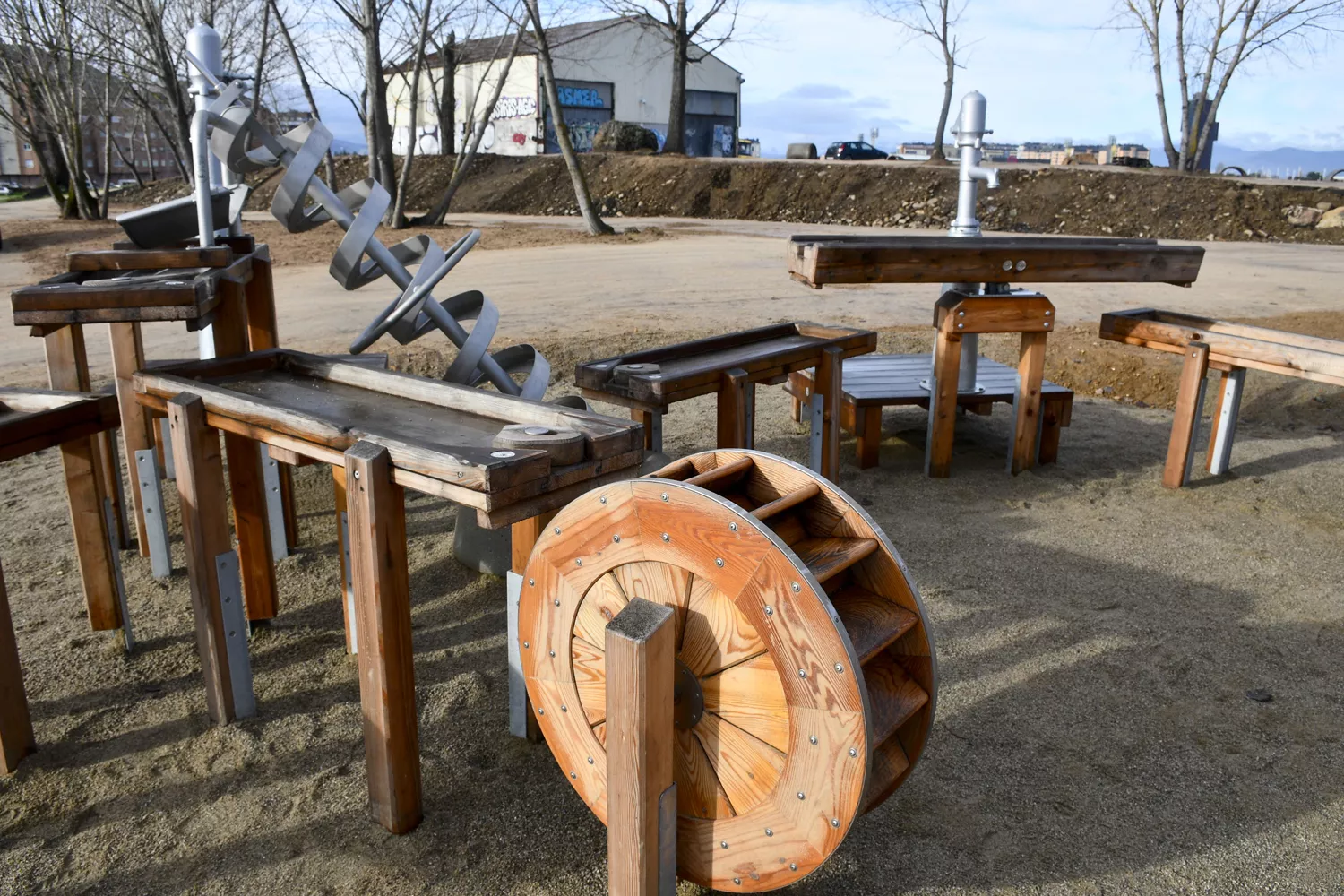 Zona de juegos de madera de Ponferrada