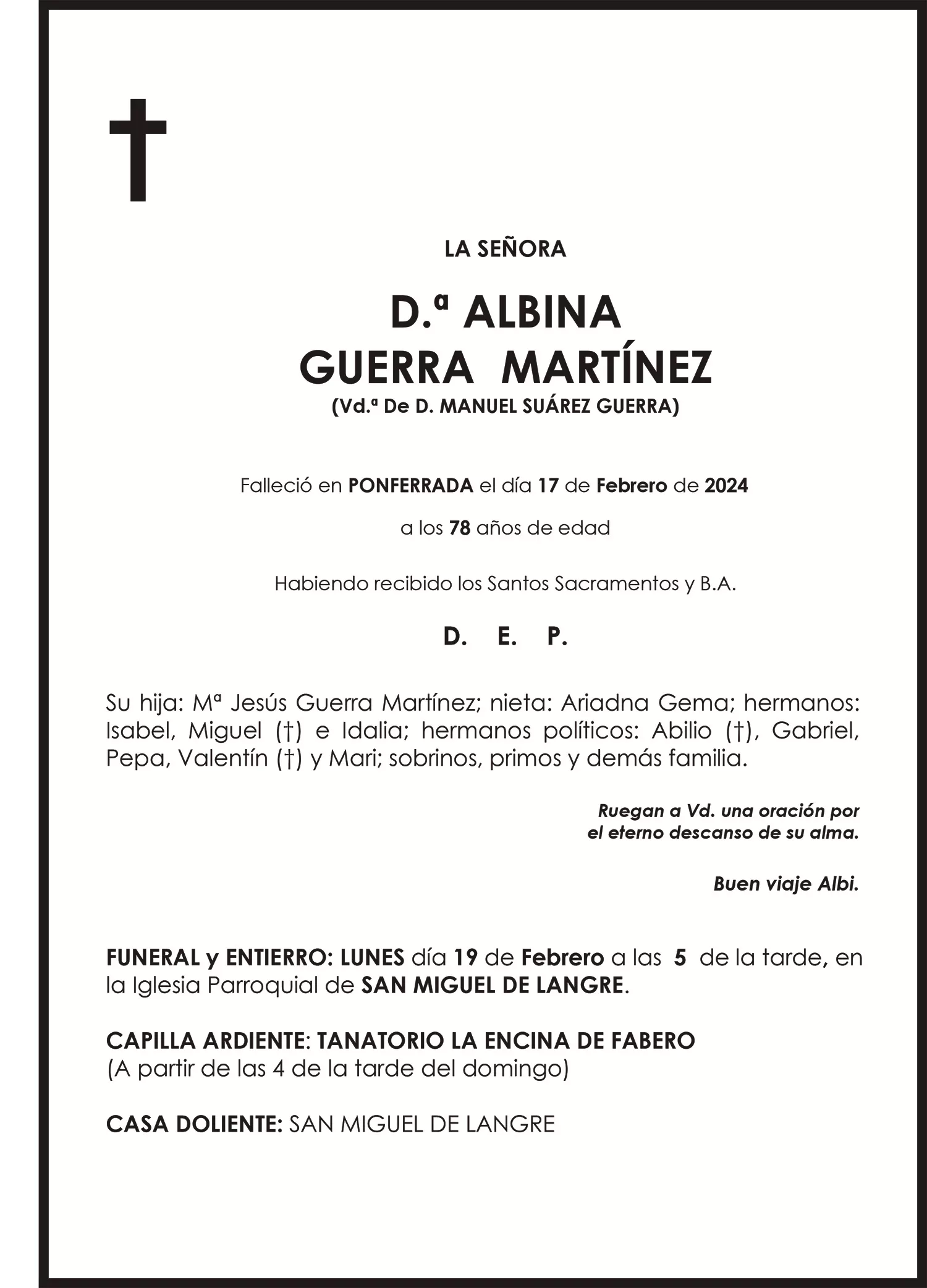 ALBINA GUERRA MARTÍNEZ