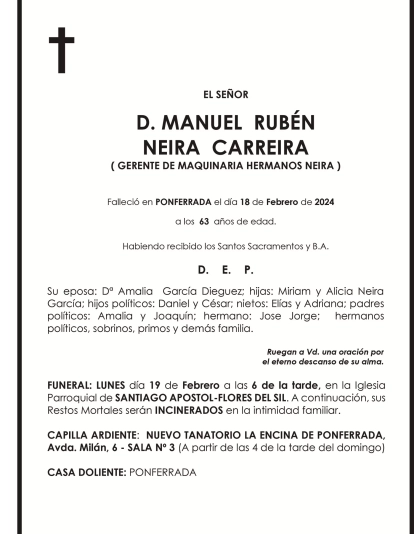 MANUEL RUBÉN NEIRA CARREIRA