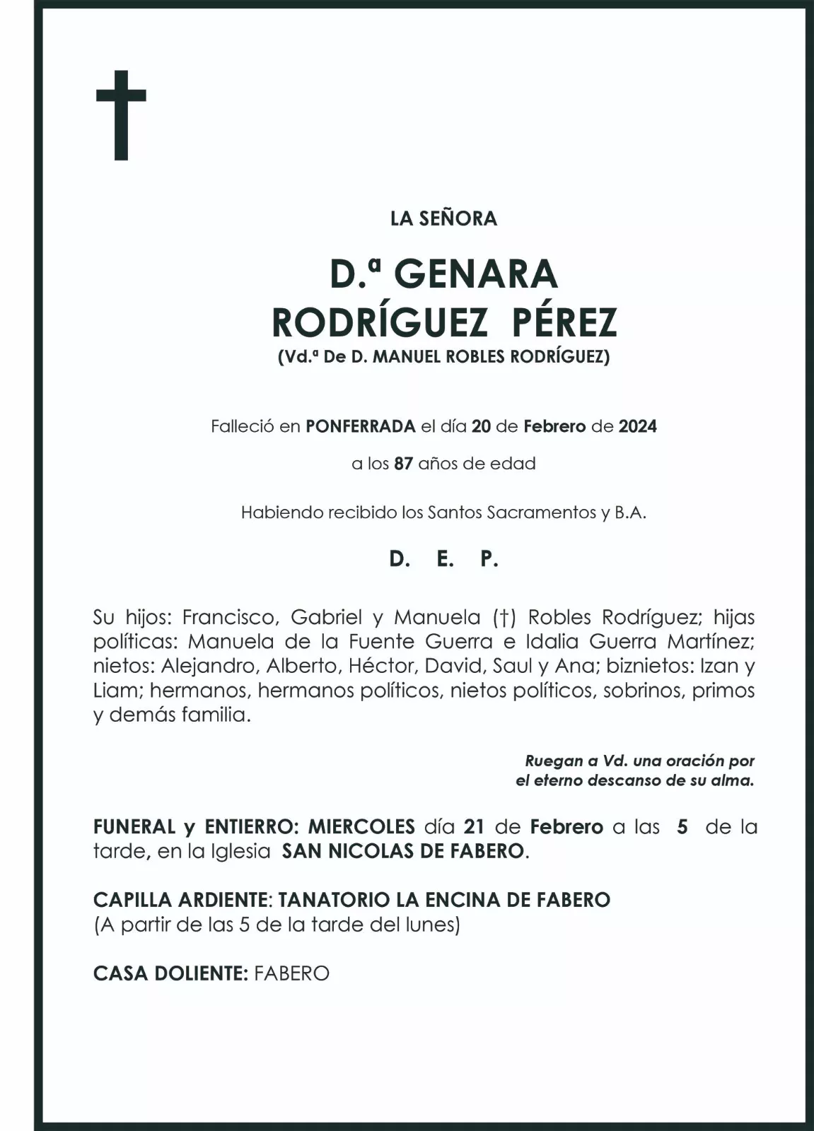 GENARA RODRIGUEZ PEREZ