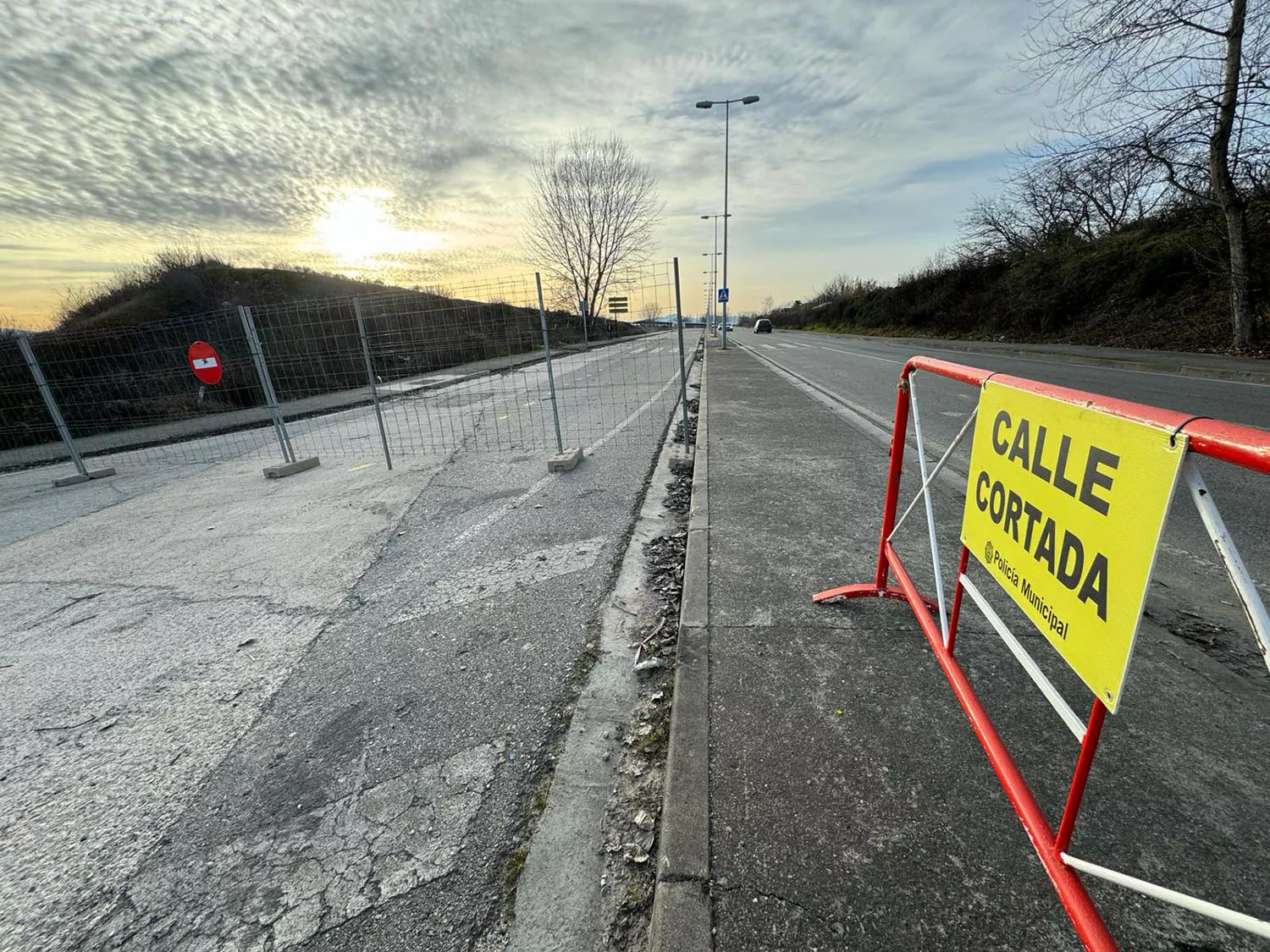 Obras en la avenida de Los Escritores