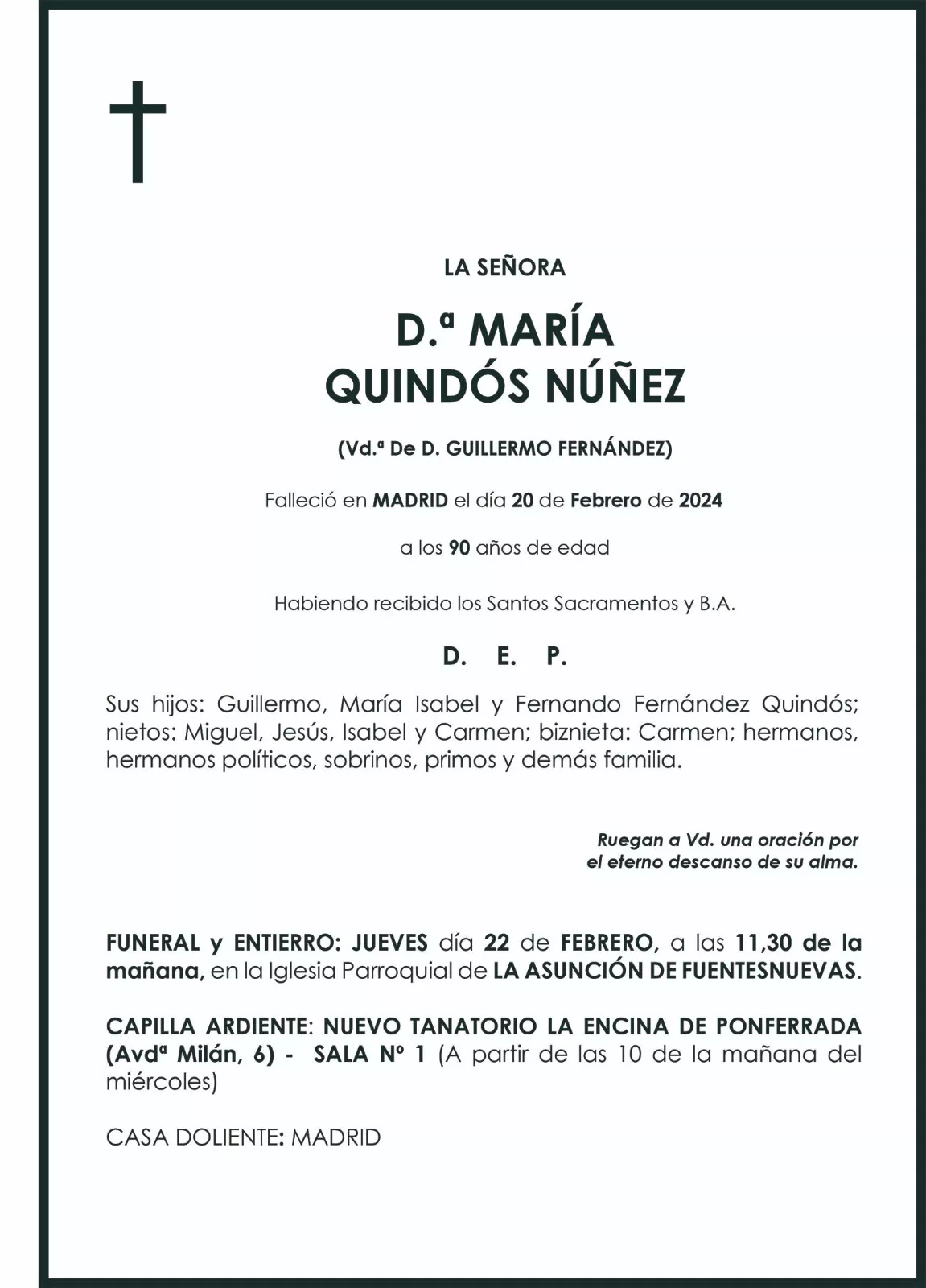 MARIA QUINDOS NUÑEZ