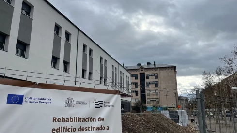 Avance de las obras en el futuro colegio mayor de Ponferrada 