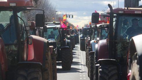 Tractorada convocada por las OPAS en León