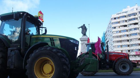 Tractorada convocada por las OPAS en León