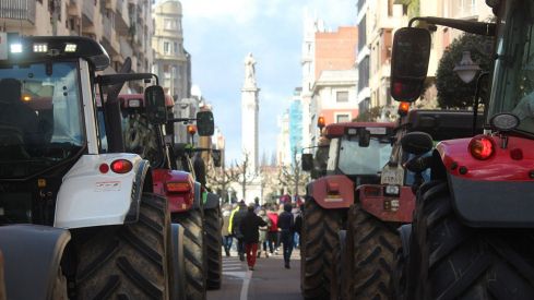 Tractorada convocada por las OPAS en León
