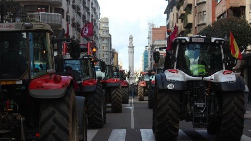 Tractorada convocada por las OPAS en León