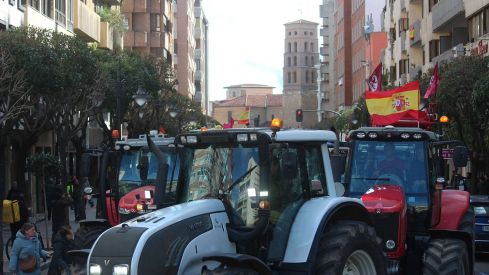 Tractorada convocada por las OPAS en León