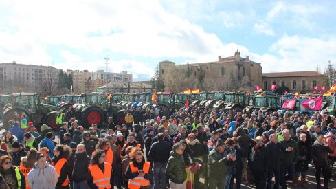 Tractorada convocada por las OPAS en León