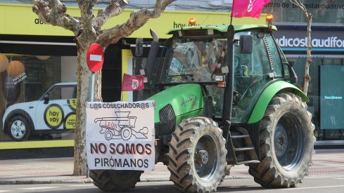 Tractorada convocada por las OPAS en León