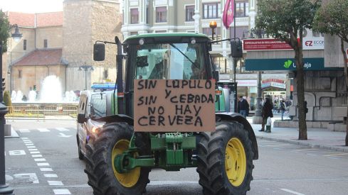 Tractorada convocada por las OPAS en León