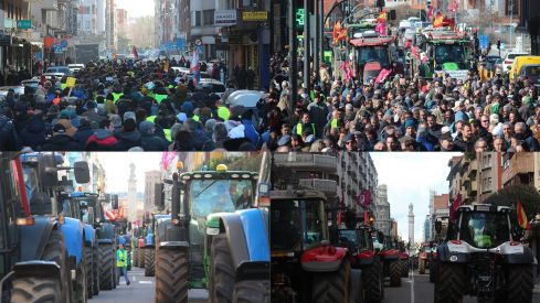 Tractorada convocada por las OPAS en León