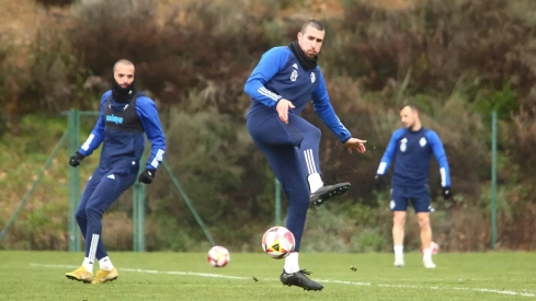Último entrenamiento de la Ponferradina antes del partido contra la Real Sociedad B