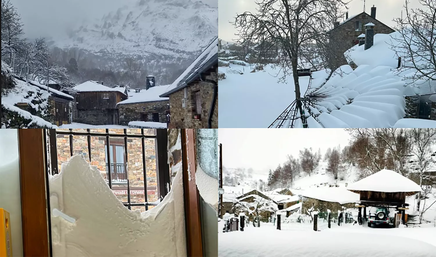La nieve viste de blanco los paisajes del Bierzo