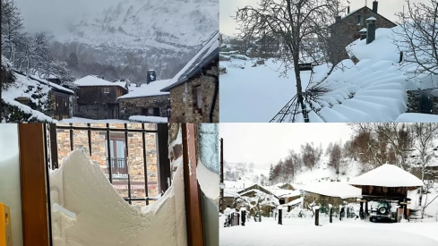 La nieve viste de blanco los paisajes del Bierzo