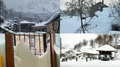 La nieve viste de blanco los paisajes del Bierzo