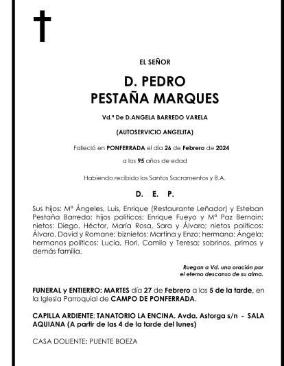 PEDRO PESTAÑA MARQUES